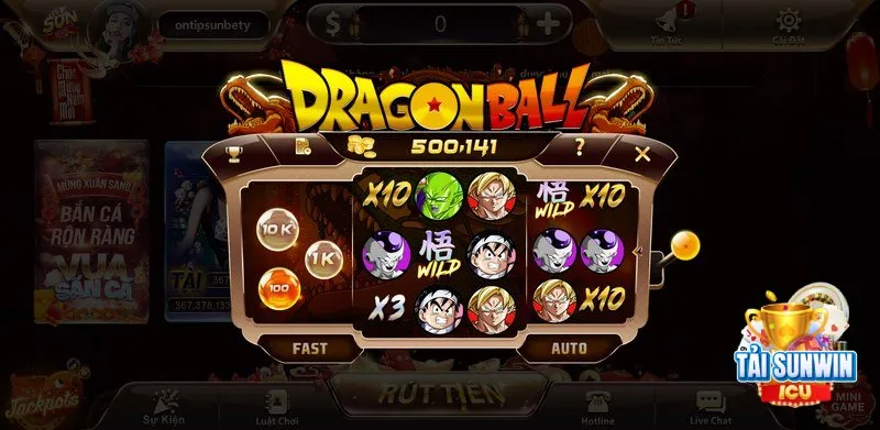 Dragonball là mini game quay hũ thú vị của sunwin