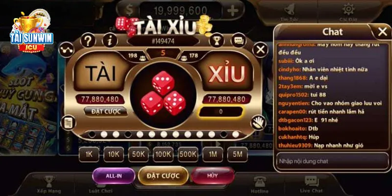 Chi tiết về luật chơi của tựa game tài xỉu sunwin