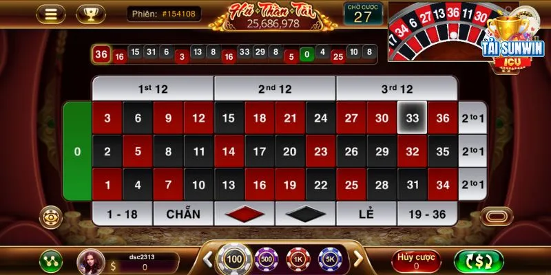 Cách tham gia đặt cược roulette tại cổng game sunwin